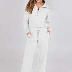 Vita flare pants med hög midja