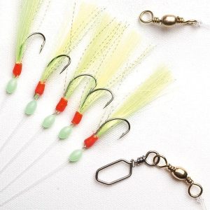 Fladen Sill/Makrillhäckla Green/Silver #6, 5-krokar