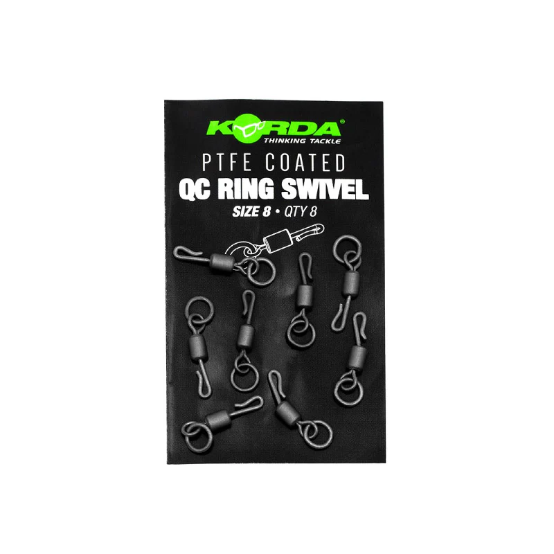 Korda PTFE Spinner Ring Swivels Size 11 (8pcs)